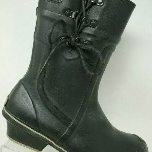 Boots Black Size 7.5 Womens Waterproof Rain Shoes - Picture 8 of 8